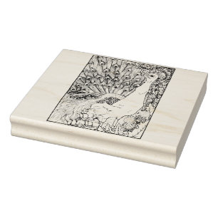 Glücklicher hohler Pfau Gummistempel