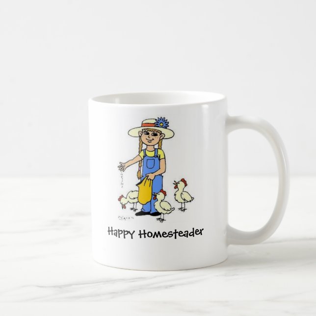 Glücklicher Homesteader Tasse (Rechts)