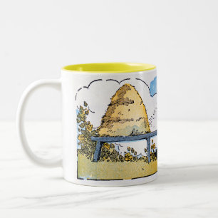Glücklicher Honigbienenstock Vintage Kunstbecher Zweifarbige Tasse