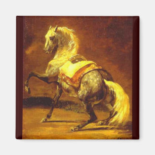 GLÜCKLICHER HORSE, Gelbbraun Magnet