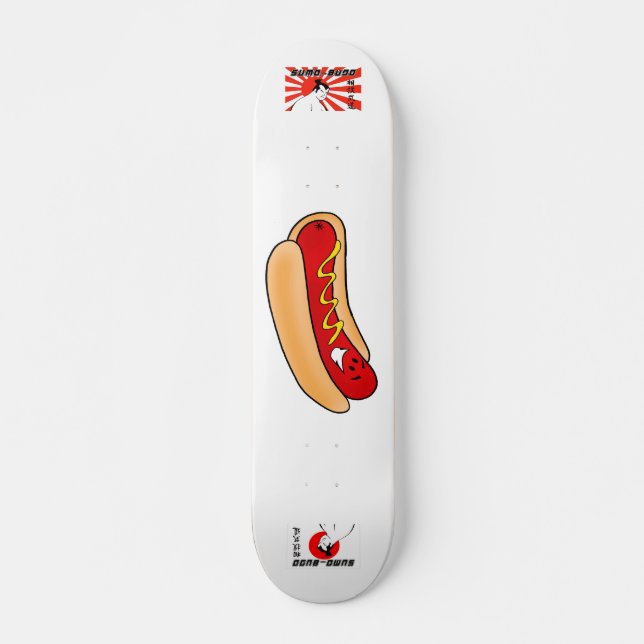 Glücklicher Hotdogniedlicher glücklicher Skateboard (Vorne)