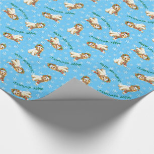 Glücklicher Howliday Clumber Spaniel Geschenkpapier