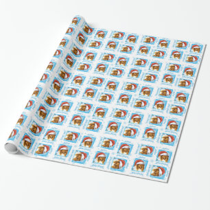 Glücklicher Howliday Collie Geschenkpapier