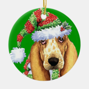 Glücklicher Howliday Dachshund Keramik Ornament