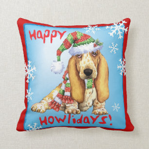 Glücklicher Howliday Dachshund Kissen