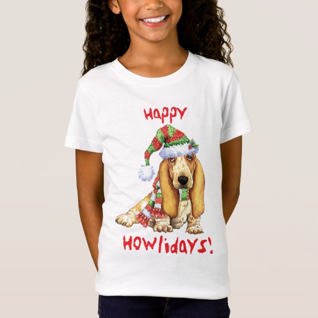 Glücklicher Howliday Dachshund T-Shirt (Vorderseite)
