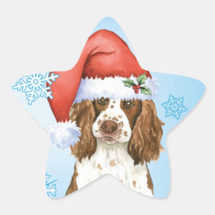 Glücklicher Howliday englischer SpringerSpaniel Stern-Aufkleber