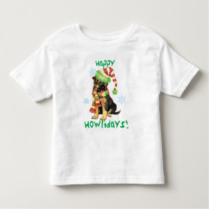 Glücklicher Howliday Schäferhund Kleinkind T-shirt