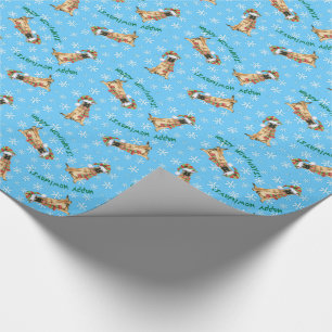 Glücklicher Howlidays Belgier Malinois Geschenkpapier