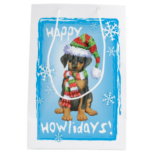 Glücklicher Howlidays Dobermann Mittlere Geschenktüte