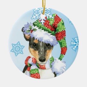 Glücklicher Howlidays glatter Collie Keramik Ornament
