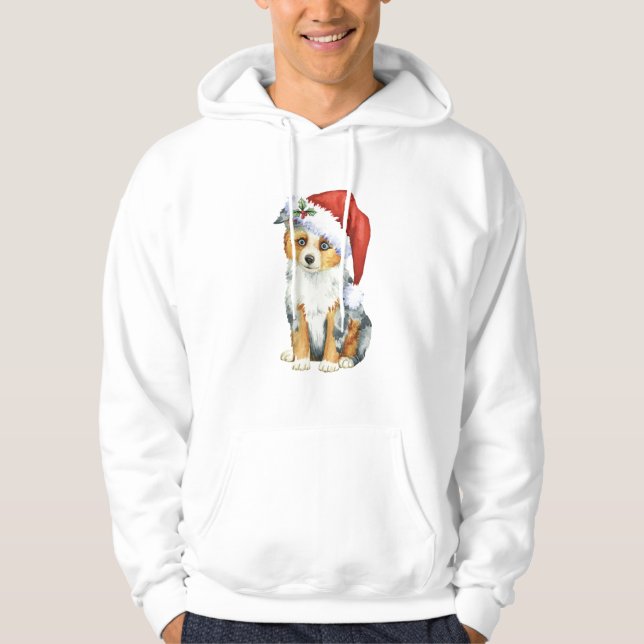 Glücklicher Howlidays mini amerikanischer Schäfer Hoodie (Vorderseite)