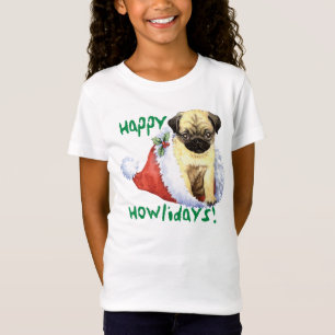 Glücklicher Howlidays Mops T-Shirt