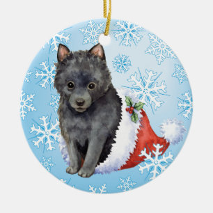 Glücklicher Howlidays Schipperke Keramik Ornament