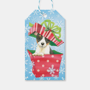 Glücklicher Howlidays Spielzeug-Foxterrier Geschenkanhänger