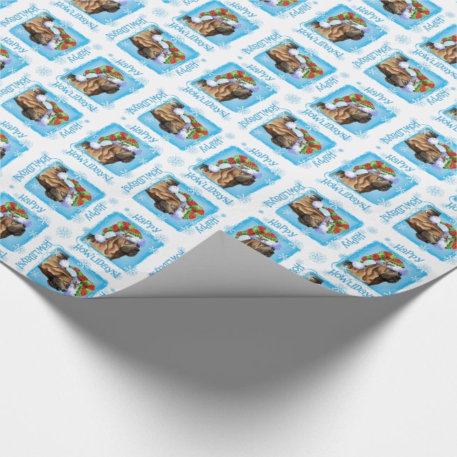 Glücklicher Howlidays Stock Corso Geschenkpapier (Ecke)
