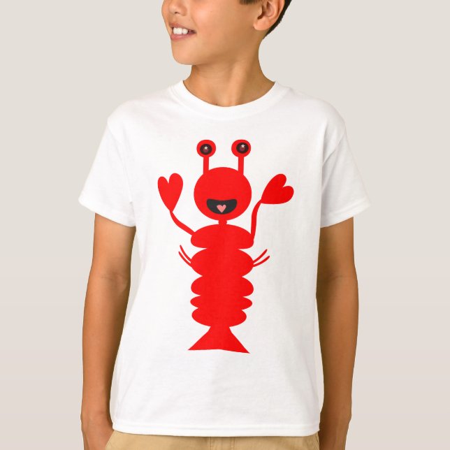 Glücklicher Hummer T-Shirt (Vorderseite)