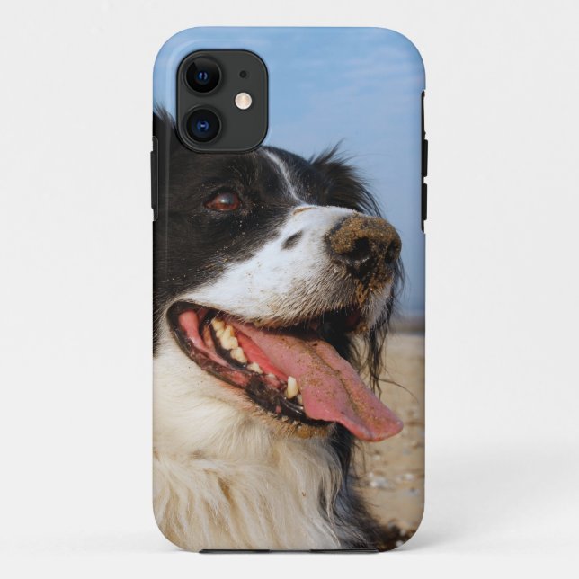 Glücklicher Hund am Strand Case-Mate iPhone Hülle (Rückseite)