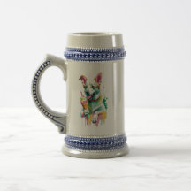 Glücklicher Hund, der ein Eis isst