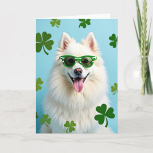 Glücklicher Hund Frohe St. Patricks Karte