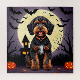 Glücklicher Hund im Halloween-Stil Puzzle