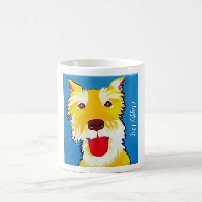 Glücklicher Hund Kaffeetasse (Mittel)