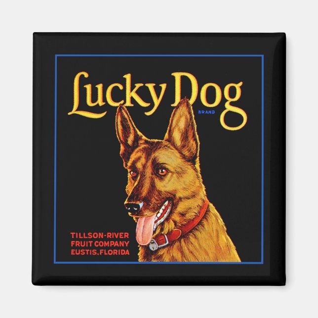 Glücklicher Hund Magnet (Vorne)