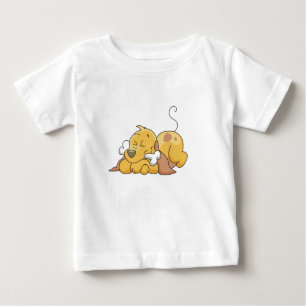 Glücklicher Hund mit Knochen-T-Shirts und Baby T-shirt