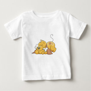 Glücklicher Hund mit Knochen-T-Shirts und Baby T-shirt