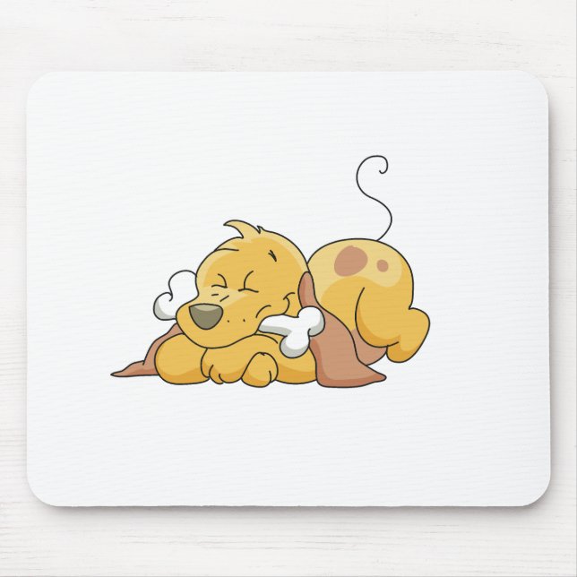 Glücklicher Hund mit Knochen-T-Shirts und Mousepad (Vorne)