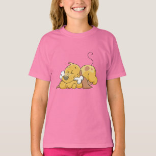 Glücklicher Hund mit Knochen-T-Shirts und T-Shirt