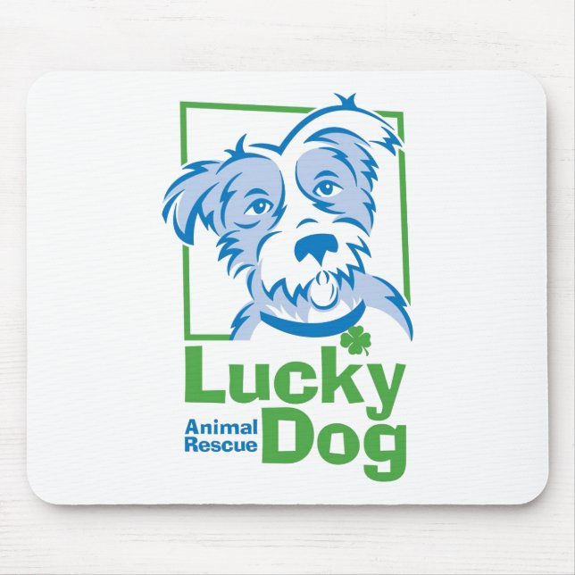 Glücklicher Hund Mousepad (Vorne)