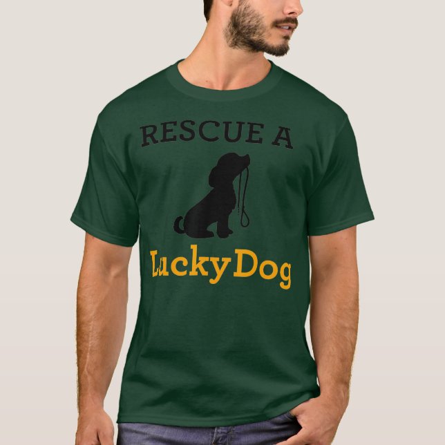 Glücklicher Hund Rettung eines glücklichen Hundes T-Shirt (Vorderseite)