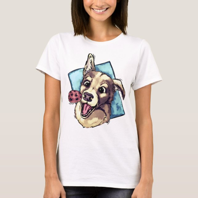 Glücklicher Hund und Keks T-Shirt (Vorderseite)