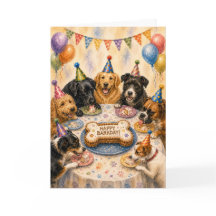 Glücklicher Hundegeburtstag | Hundegeburtstagskart