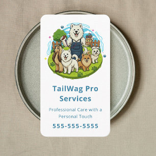 Glücklicher Hundetrainer Cute Pet Care Service Visitenkarte