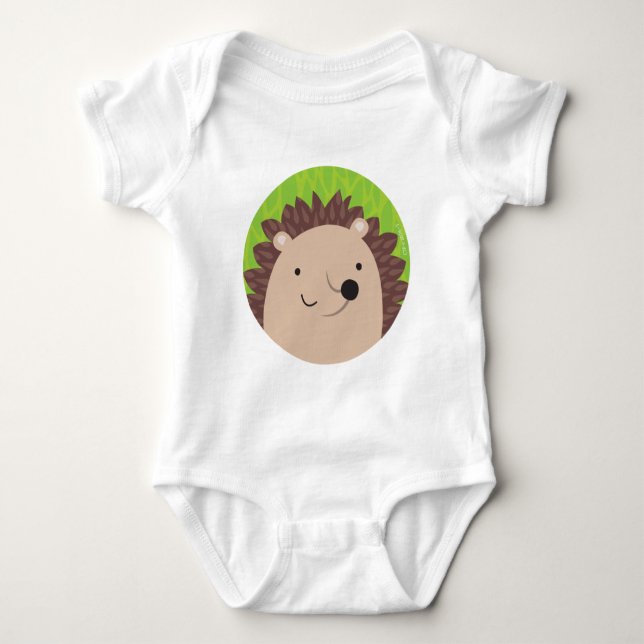Glücklicher Igel - Waldfreunde Baby Strampler (Vorderseite)