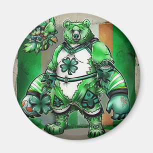 Glücklicher Irischer Bärenmagnet Spaß St. Patrick Magnet