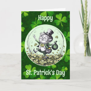 Glücklicher irischer Kobold Karte