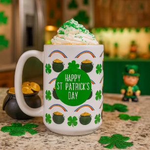 Glücklicher irischer St. Patrick's Day Kaffeebeche Kaffeetasse