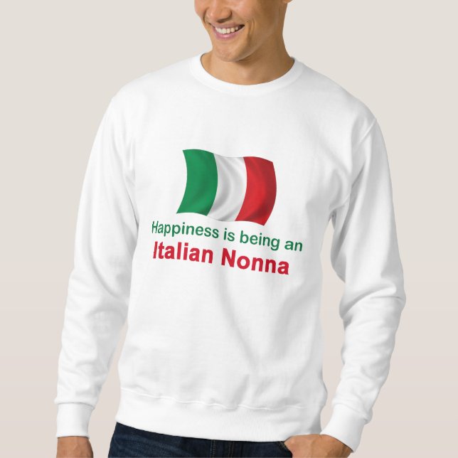 Glücklicher Italiener Nonna Sweatshirt (Vorderseite)