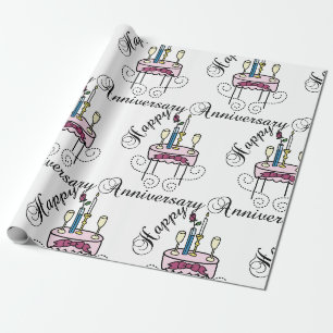 glücklicher Jahrestag Geschenkpapier