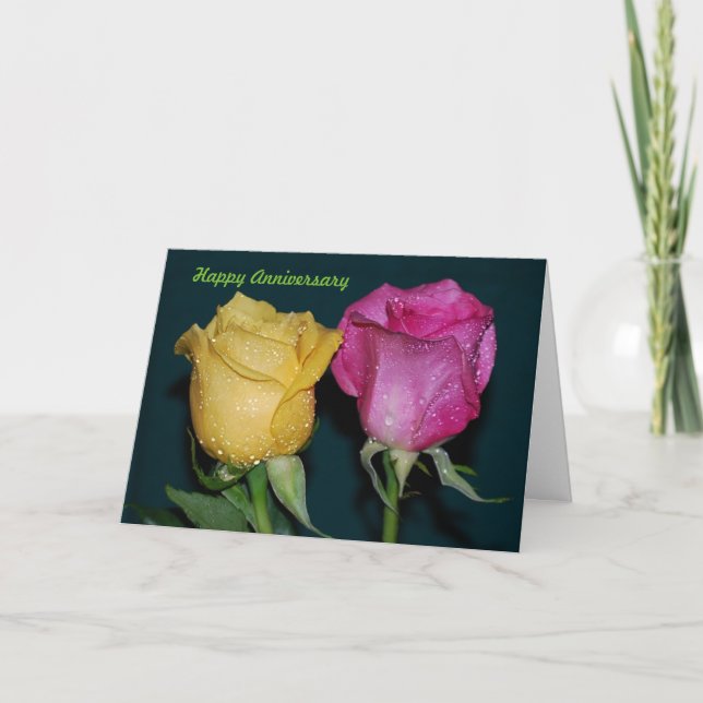 glücklicher Jahrestag Karte (Vorderseite)