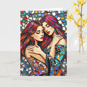 glücklicher Jahrestag   Lesbian Couple Karte