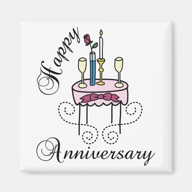 glücklicher Jahrestag Magnet (Vorne)