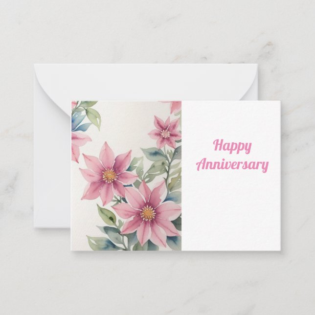 glücklicher Jahrestag Mitteilungskarte (Vorderseite)