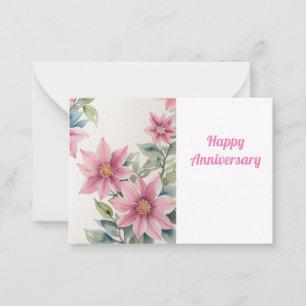 glücklicher Jahrestag Mitteilungskarte