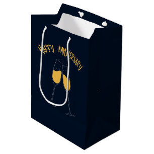 glücklicher Jahrestag Mittlere Geschenktüte