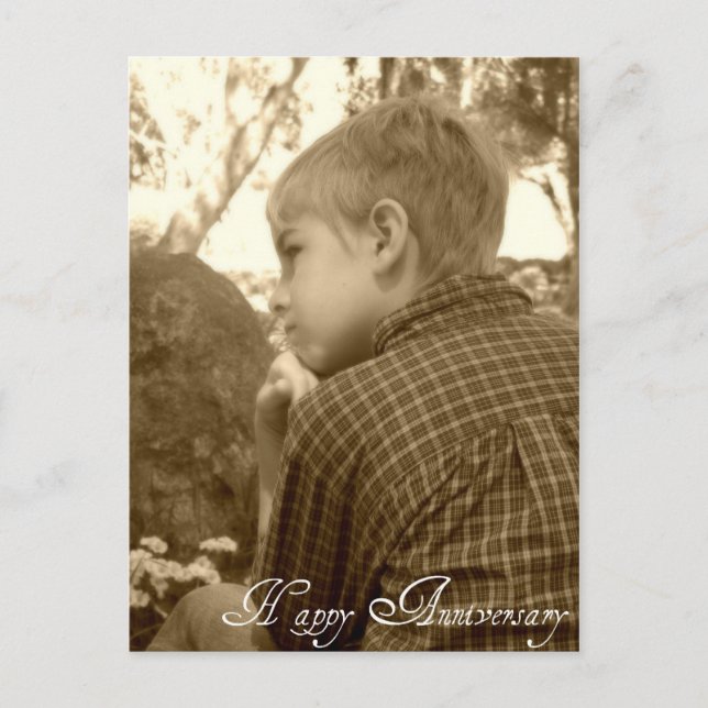 glücklicher Jahrestag Postkarte (Vorderseite)