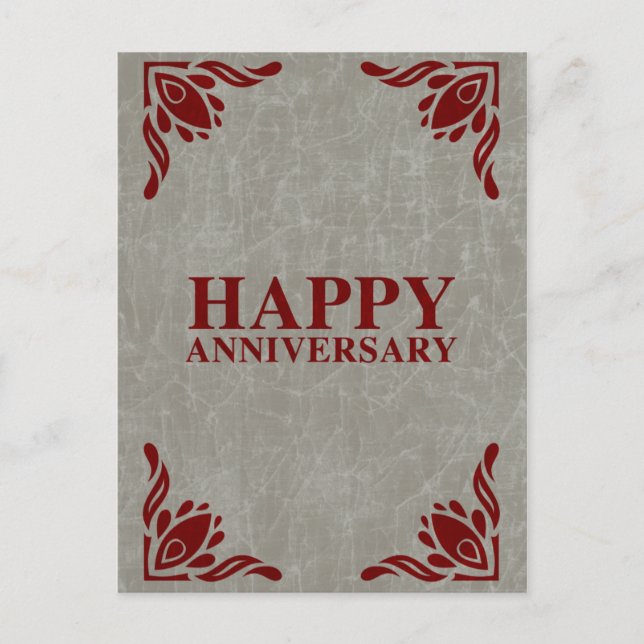 glücklicher Jahrestag Postkarte (Vorderseite)